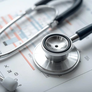 Disease-specific tests – stethoscope with report illustration