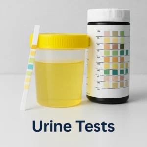 Urine test – sample jar illustration