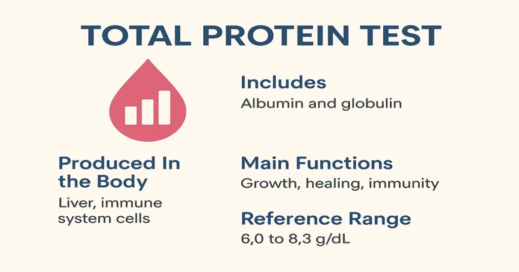 Total Protein Test – includes albumin and globulin, functions, normal range, liver and immune system role