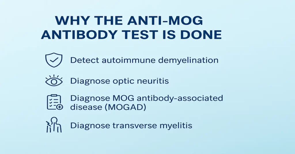 Anti-MOG Antibody Test – Why It’s Done | Detect autoimmune demyelination, diagnose optic neuritis, MOGAD, and transverse myelitis.