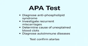 APA Test – Four important reasons why the Anti-Phospholipid Antibody Test is done: to diagnose Anti-Phospholipid Syndrome, find cause of blood clots, detect autoimmune diseases, and investigate recurrent miscarriages.
