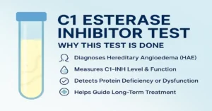 C1 Esterase Inhibitor Test – diagnoses hereditary angioedema, measures C1-INH level and function, detects deficiency, and guides treatment.